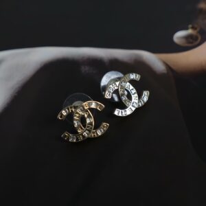 二手 CHANEL 21P Earrings 閃石金色耳環