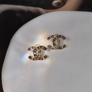 二手 CHANEL 21P Earrings 閃石金色耳環