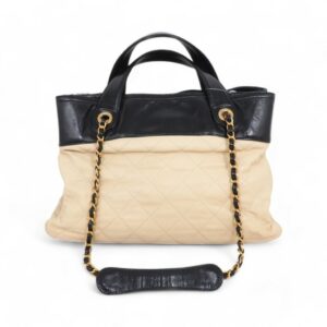 二手 CHANEL 2Way Tote 米白