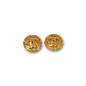 二手 CHANEL 中古金色耳夾 95A