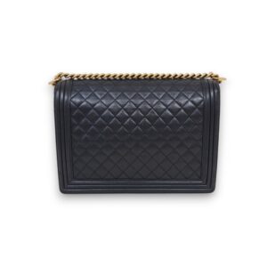 二手 CHANEL BOY 30 羊皮 黑金