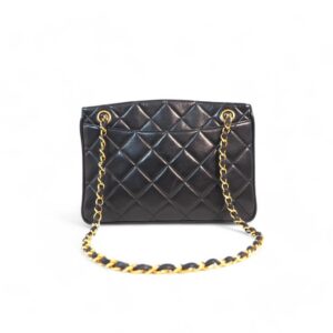 二手 CHANEL Chain Tote Bag 羊皮金扣