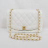 二手 CHANEL Diana 25 白色金扣荔枝皮
