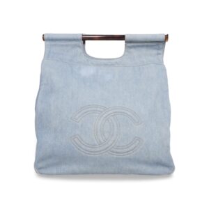 二手 CHANEL 牛仔 玳瑁扣Handle