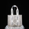 未使用品 CHLOE Woody 拼粉色 Tote Medium
