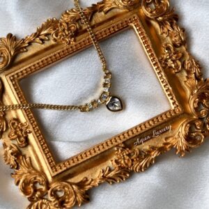 二手DIOR Vintage Necklace 心型閃石 頸鏈
