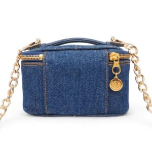 Pre-Loved Chanel Denim Vanity Case Small