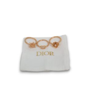 未使用品 Unused DIOR 3-Ring Set 金色 三圈戒指 港碼14號
