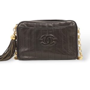 Vintage Chanel Tassel Camera Bag Brown